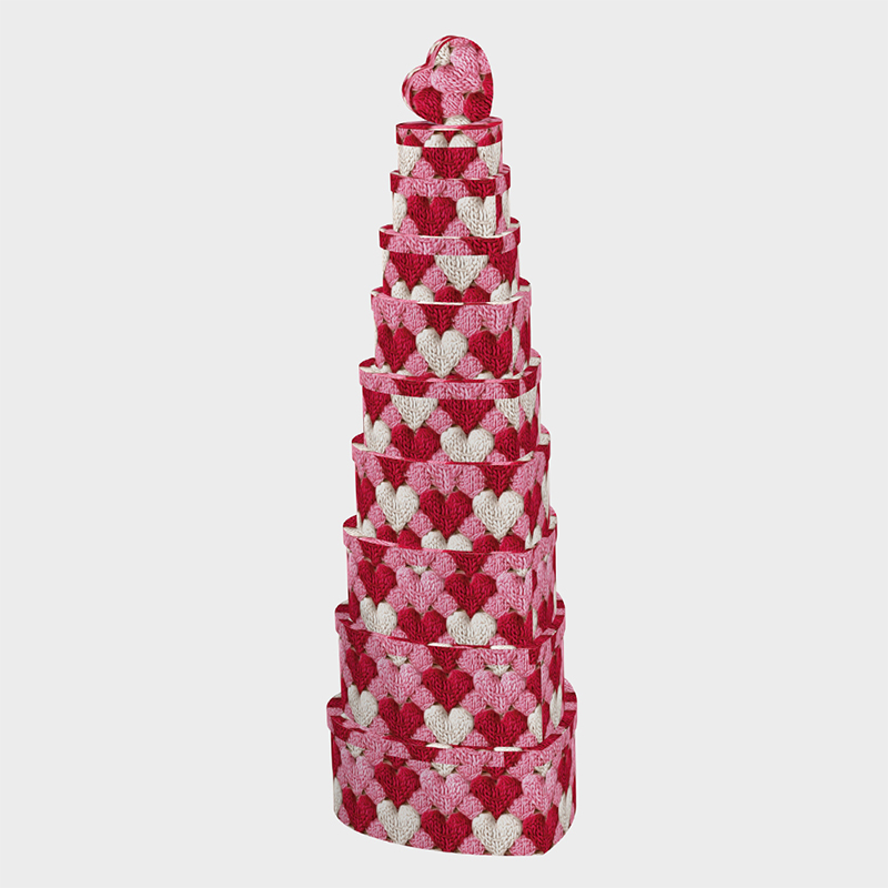 1001 صندوق حلوى على شكل قلب من الورق المقوى المزخرف لعيد الحب