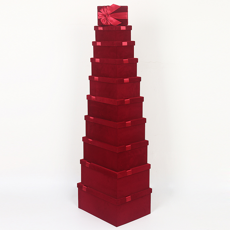 666 صندوق هدايا من القطيفة السفلية ذات الفتحة العلوية