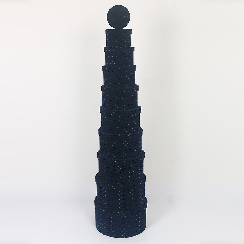 صندوق هدايا لتخزين القماش المخملي الأسطواني 813