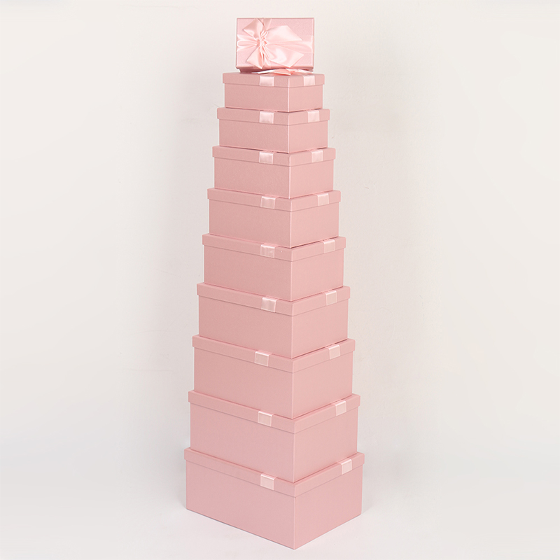 صندوق هدايا ورقي متخصص عالي الجودة مقاس 604 مربع مع نسيج يوبي