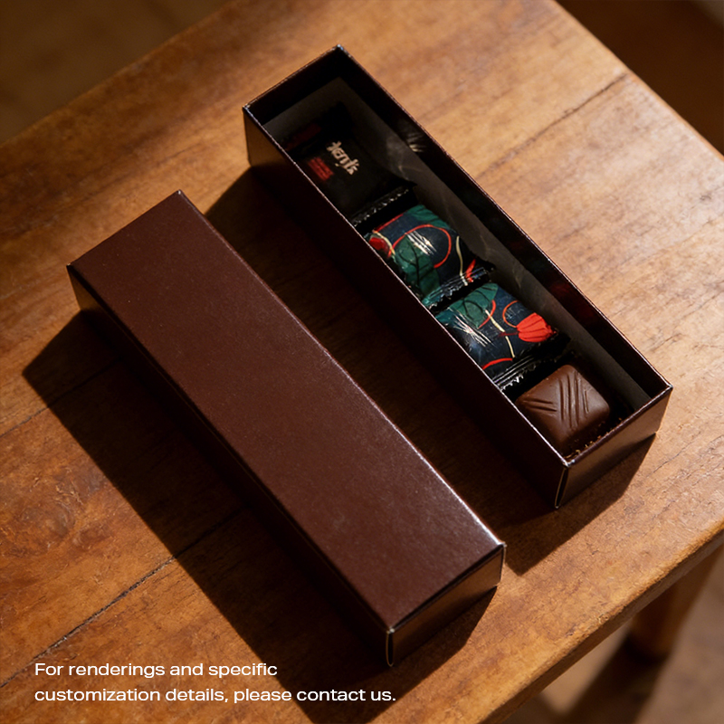 SH-05 صندوق هدايا طعام الشوكولاتة ذو الغطاء المستطيل البسيط القابل للرفع المكون من 4 قطع